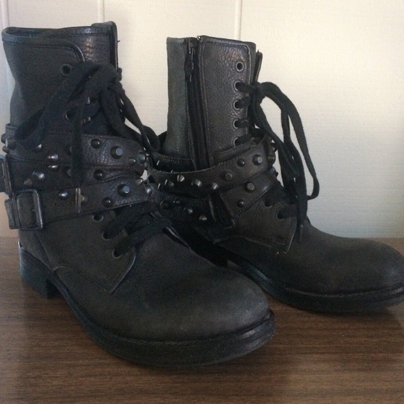 Women’s Ash Rem Black Leather Boots - Picture 2 of 8